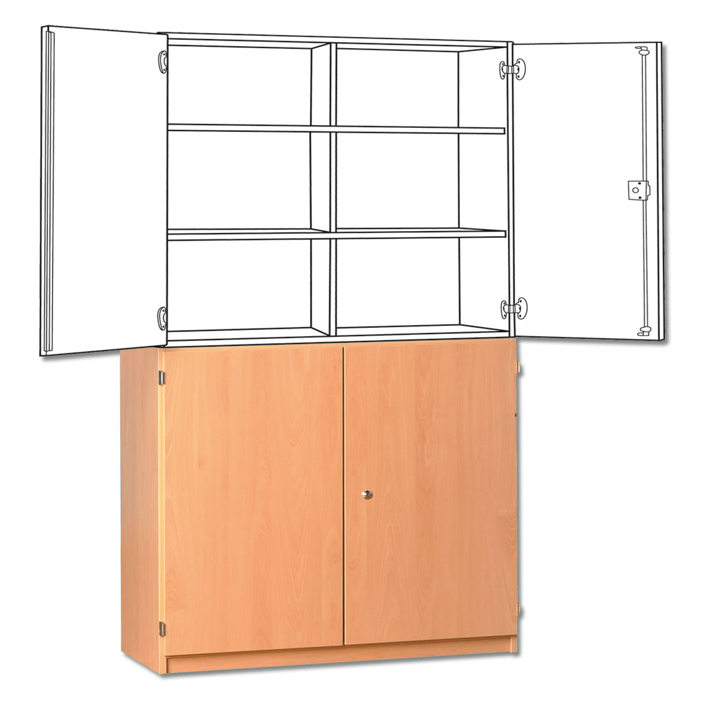 Modulus® Unterschrank mit Mittelwand, 4 verstellbare Böden