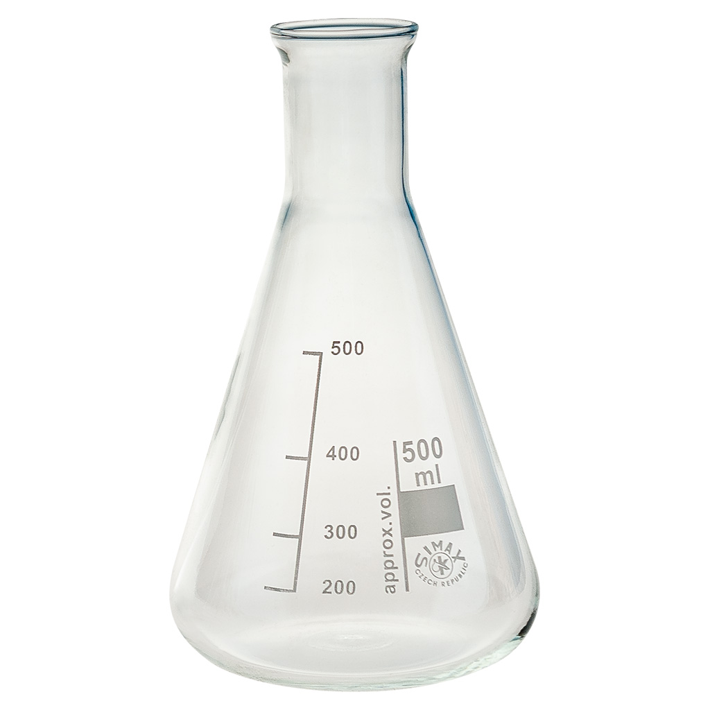Erlenmeyerkolben, Borosilikatglas 3.3, Enghals, 1 Stück