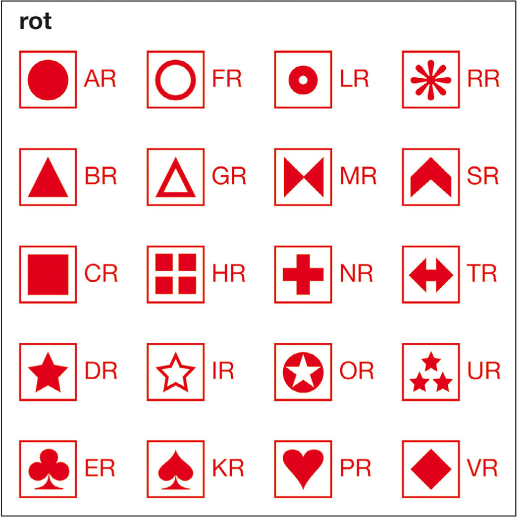 Symbolbogen, rot