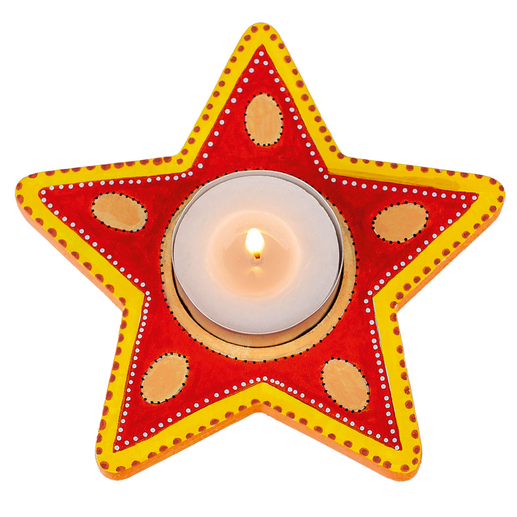 Teelichthalter Stern, blanko