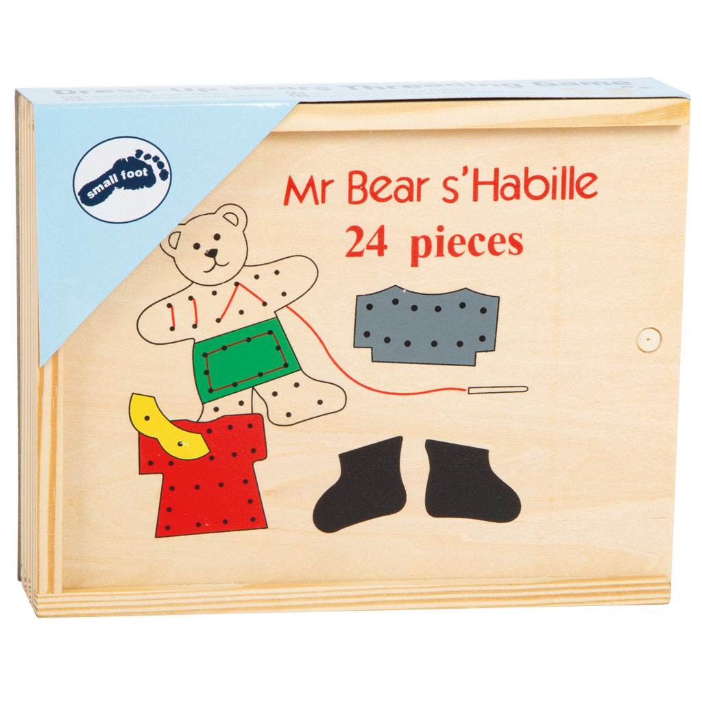 Fädelspiel Anziehbären, 24 Teile