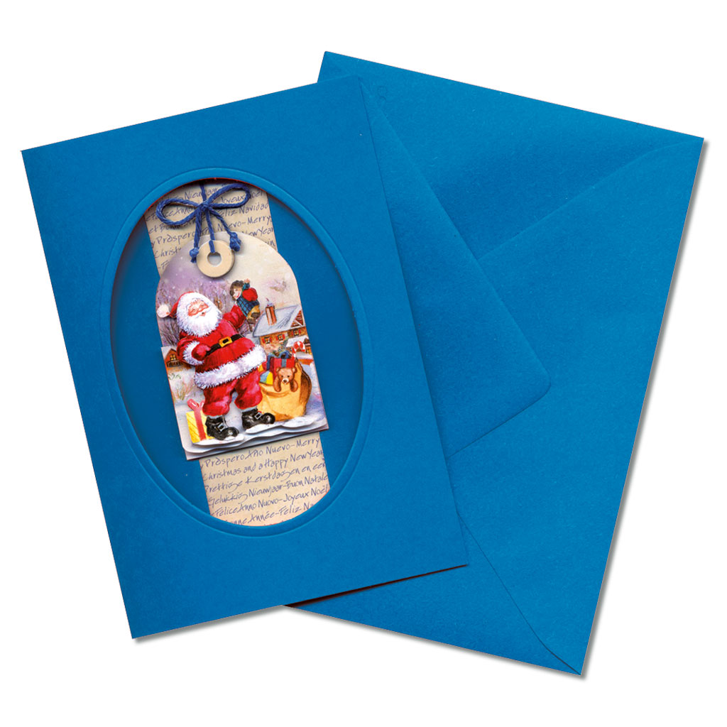 Passepartout-Karten, ovale Stanzung, 5 Stück