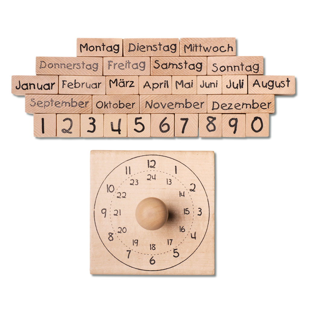 Stempelset Kalender, 30 Teile