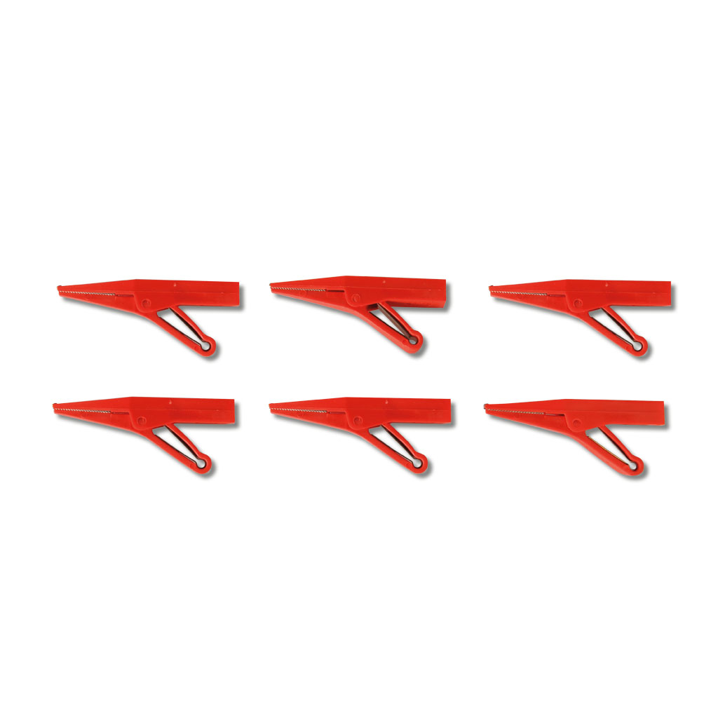 Abgreifklemmen, isoliert, 6 Stück