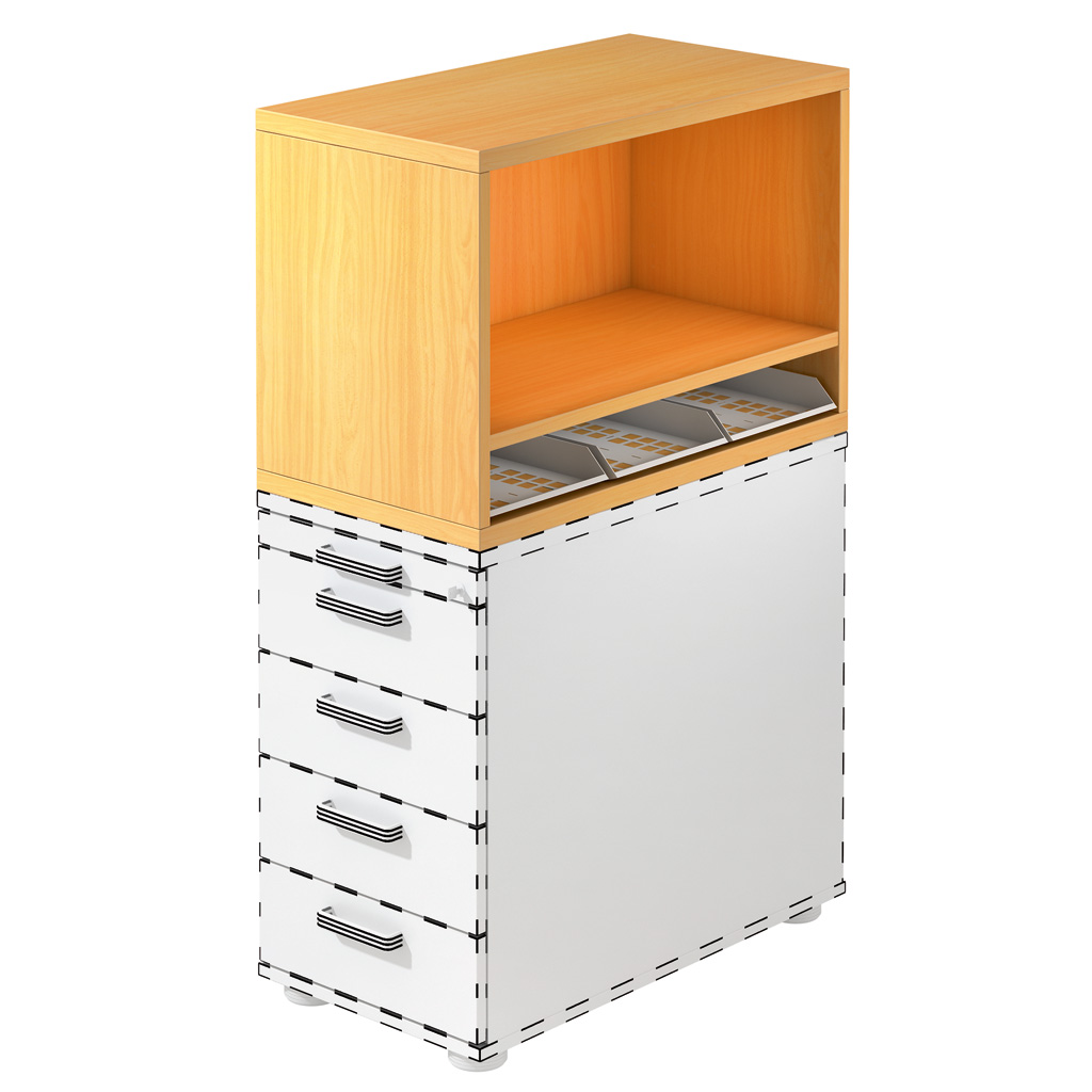 Aufsatzregal für Anstellcontainer