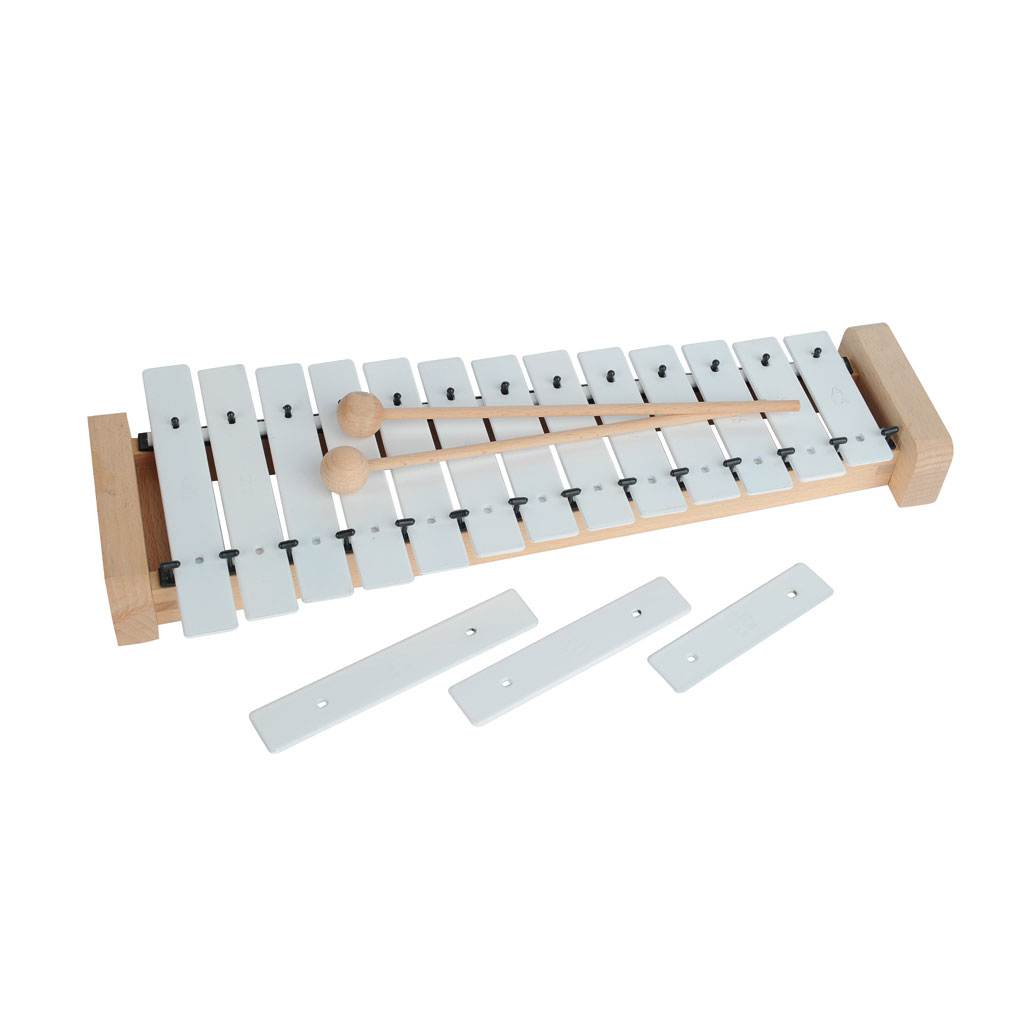 TrellaTon® Alt-Glockenspiel Altmetallophon – inkl. 2 Schlägel und 3 Halbtöne