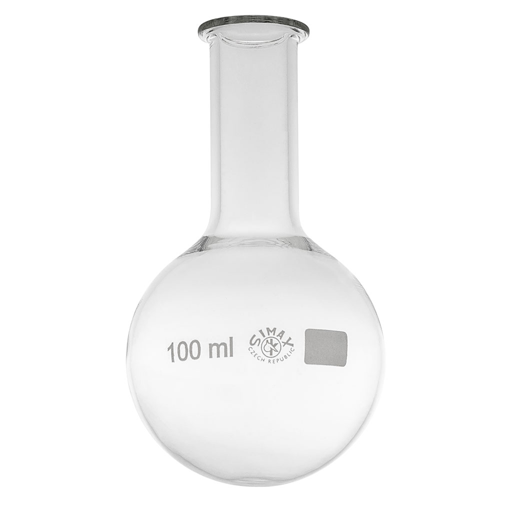 Rundkolben, Enghals, Borosilikatglas 3.3