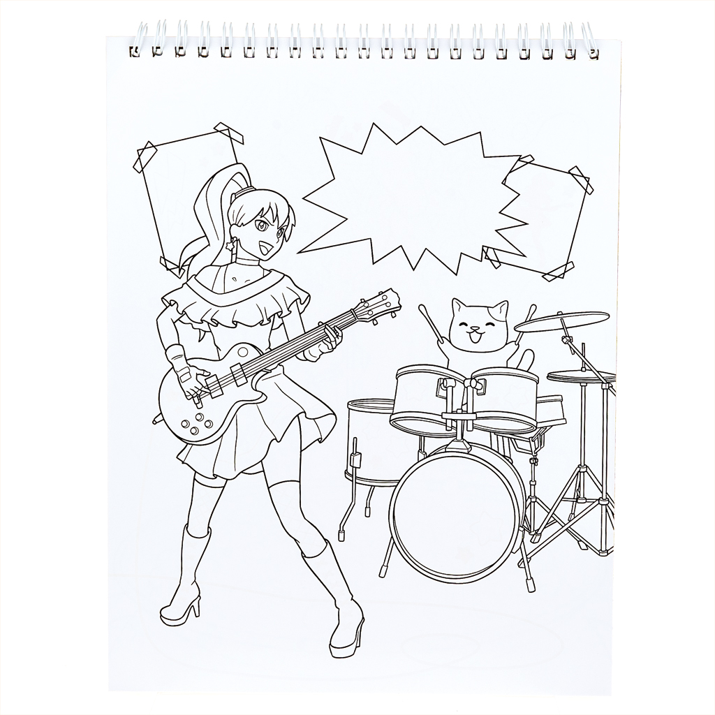 Manga-Malbuch mit Zauberseiten