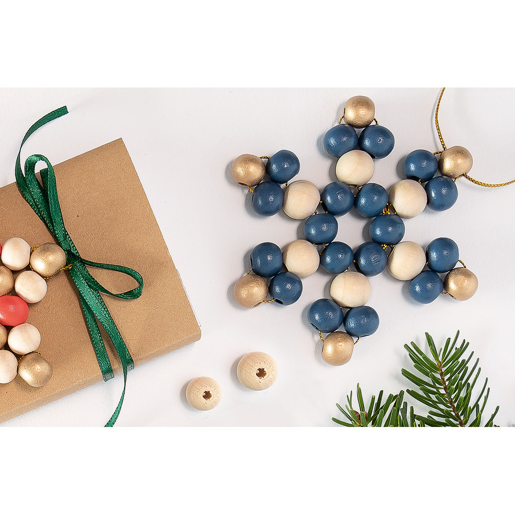 Folia® Holzperlen Sterne-Set