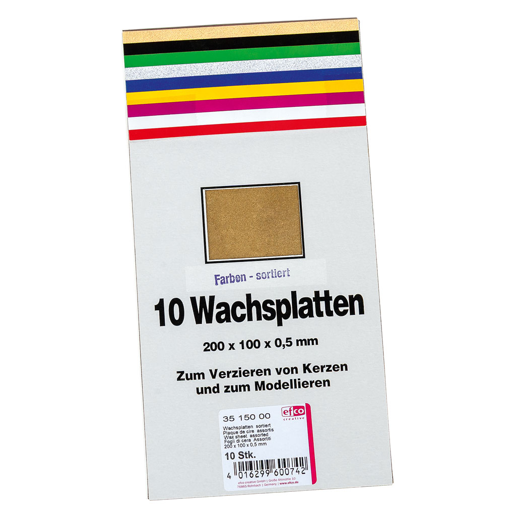 Verzierwachsfolie, 10 Stück Verzierwachsfolie, 10 Stück