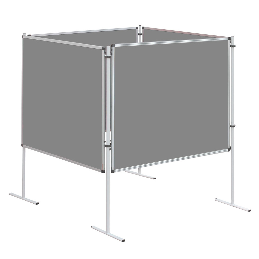 Sparset Stellwand - Quadrat, Stoffarbe: grau