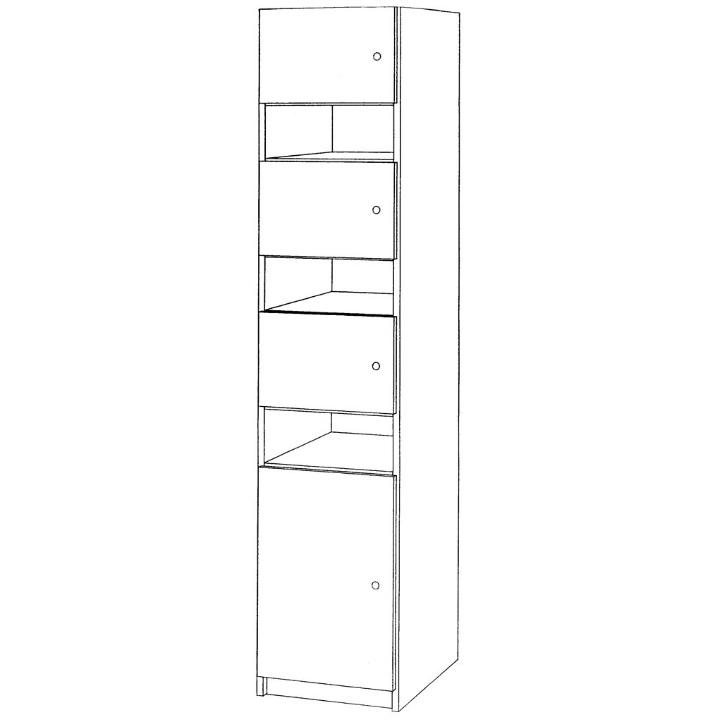 Modulus® Schließfachschrank 5 mit Ablagen und Fächern
