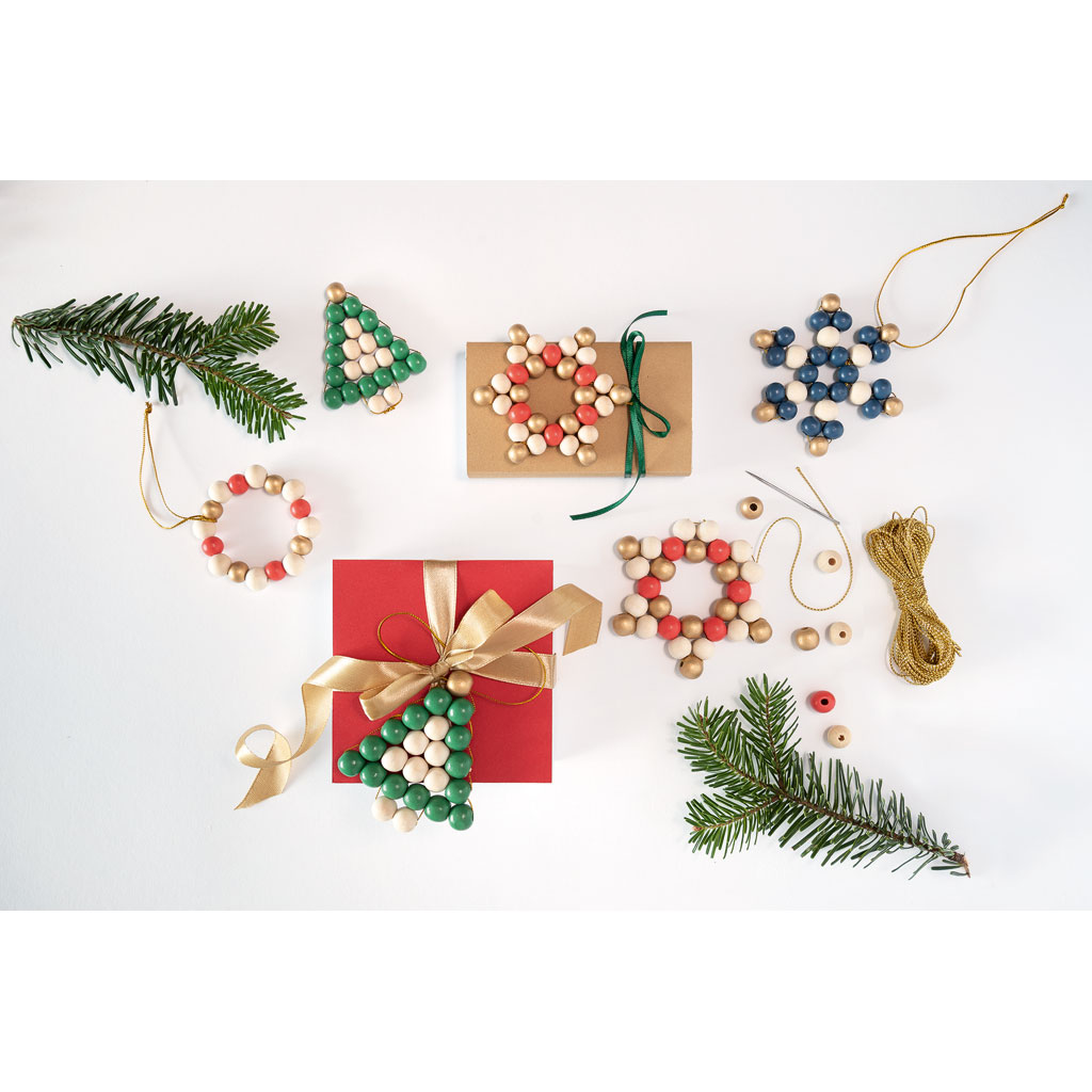 Folia® Holzperlen Sterne-Set