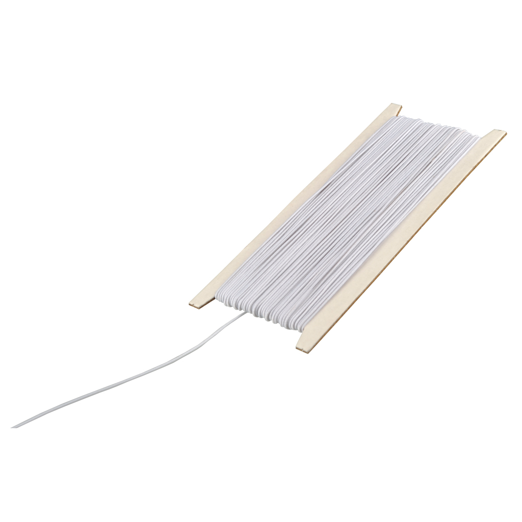 Hutgummi, Weiß, Länge 4 m, Ø 1,5 mm-Bild Auf diesem Bild ist das Produkt mit der Art.Nr.: W-93289 zu sehen