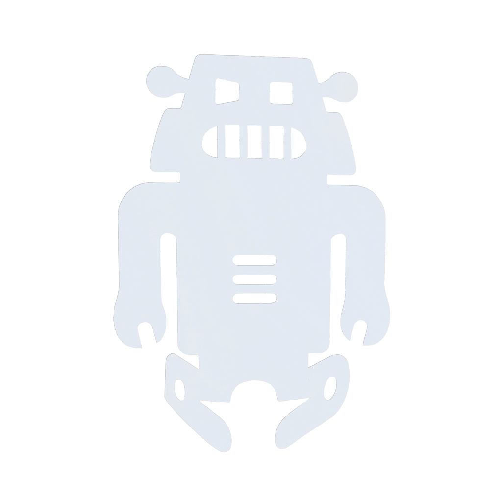 Stehender Roboter, blanko, 24 Stück