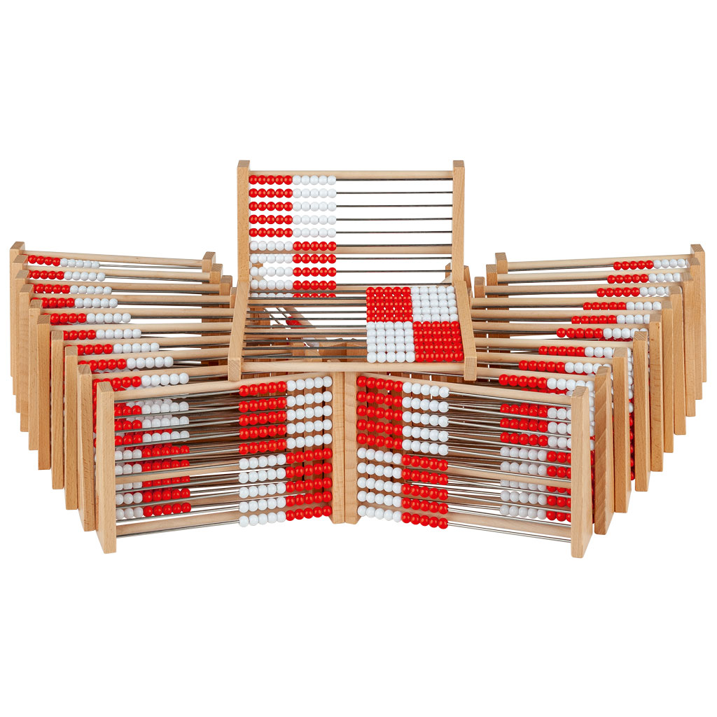 Schüler-Rechenrahmen 1–100 Rot/Weiß Klassensatz 1 Schüler-Rechenrahmen 1–100 Rot/Weiß Klassensatz 1