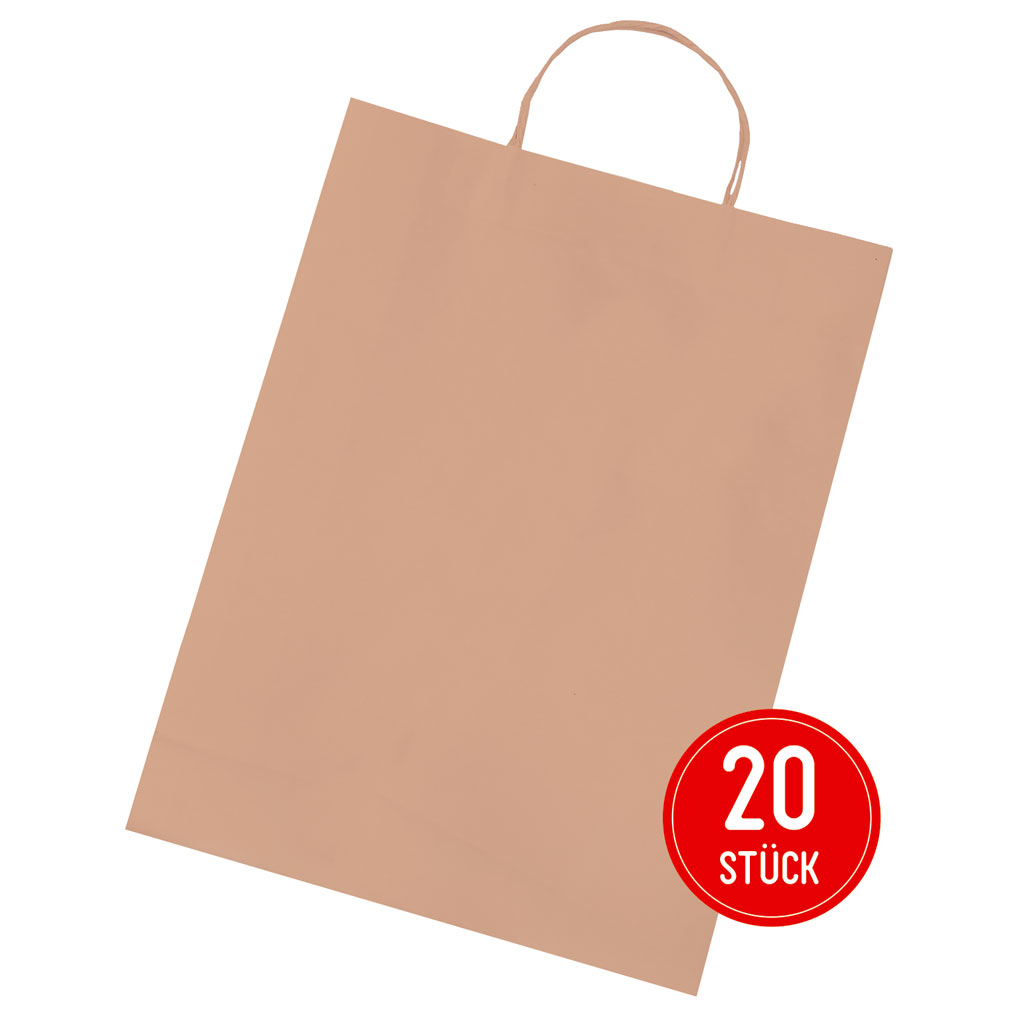 Papiertüten 12 x 5,5 x 15 cm, 20 Stück, 110 g/m²