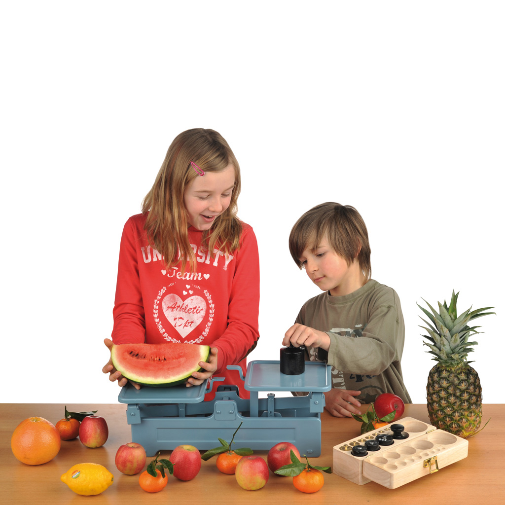 Kleine Tafelwaage (Marktwaage) mit Gewichtssatz Kleine Tafelwaage (Marktwaage) mit Gewichtssatz