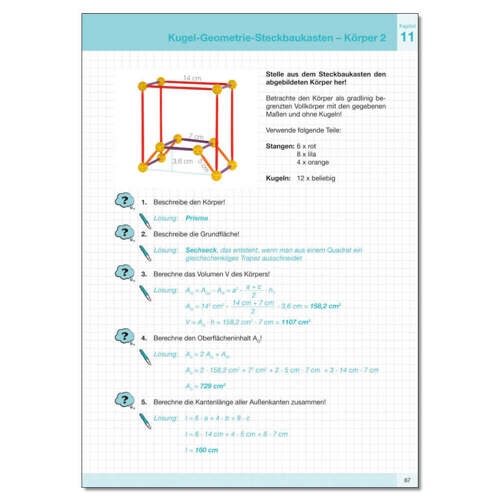 Lehrerheft Kugel-Geometrie-Steckbaukasten