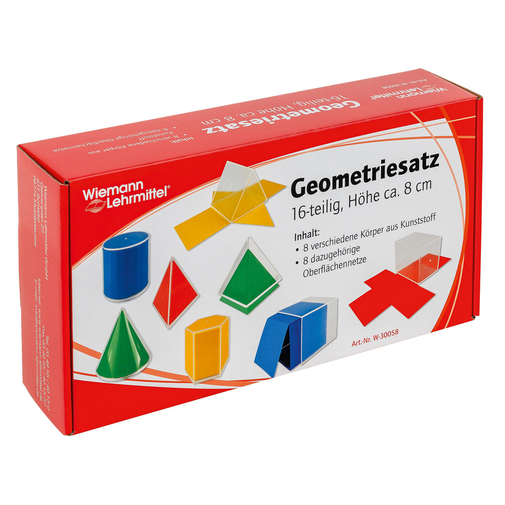Geometriesatz Körper und Oberflächennetze, 16-teilig