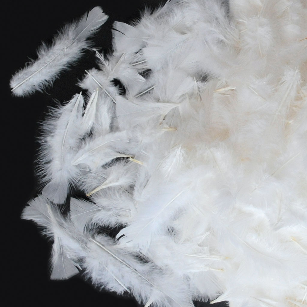 Flauschige Federn, Weiß, 250 g