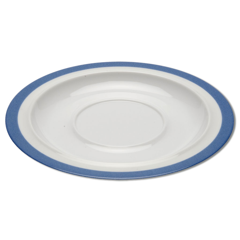 Kindergeschirr "ORNAMIN", Untertasse mit buntem Rand