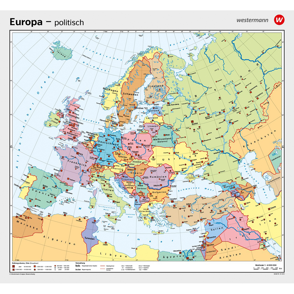 Westermann Europa, physisch/politisch Westermann Europa, physisch/politisch