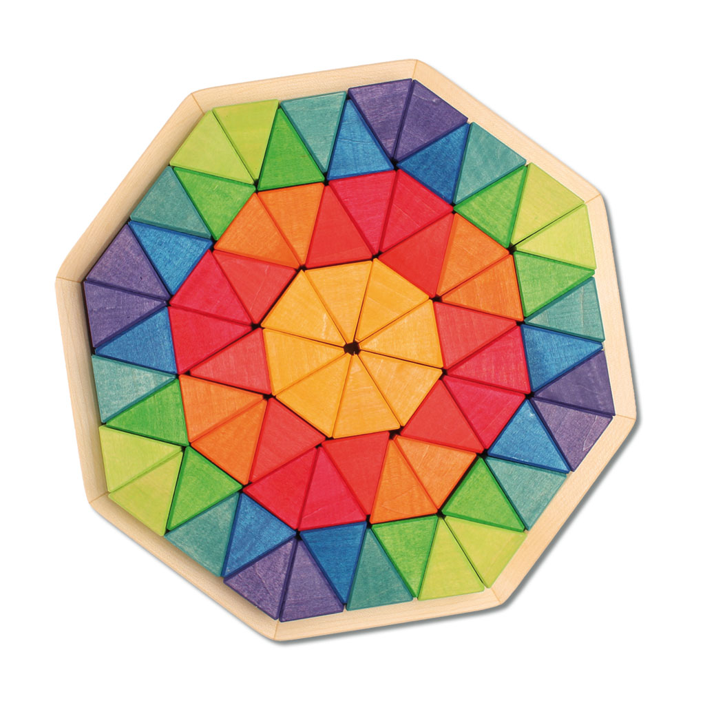 Großes 8-Eck - Formen-Holz-Puzzle