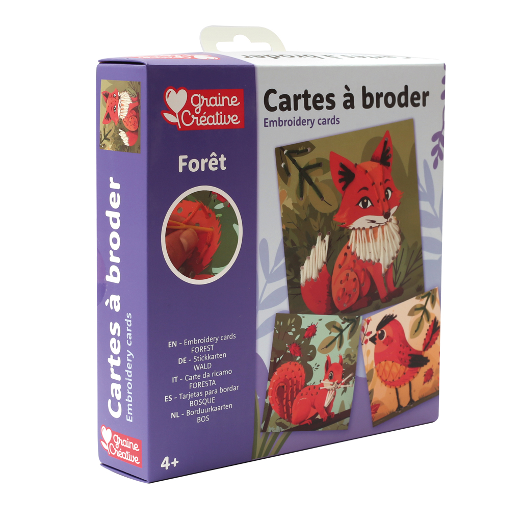 Stickkarten, 3 Stück, inkl. Zubehör