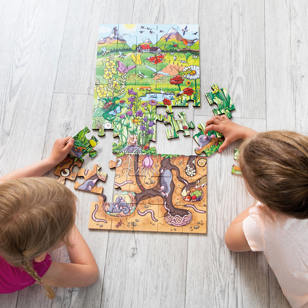Bodenpuzzle "Entdecke die Blumenwiese" Bodenpuzzle "Entdecke die Blumenwiese"