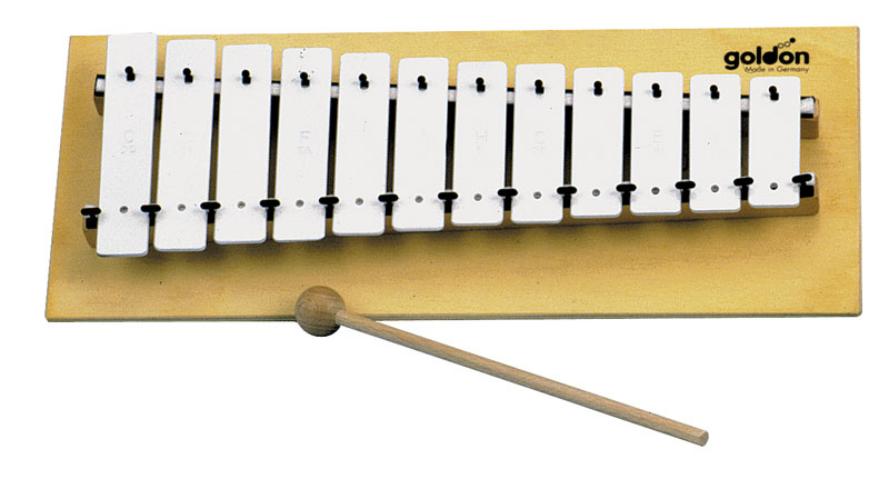Schüler-Glockenspiel weiß, inkl. 3 Halbtöne