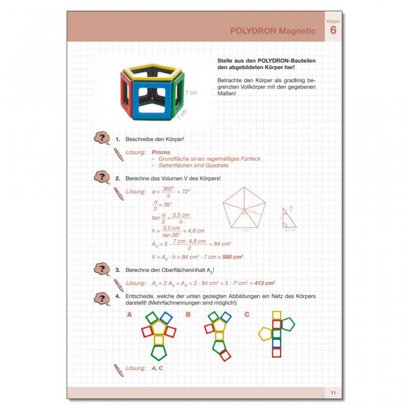 Arbeitsmappe Magnetic Polydron, Klasse 5–10