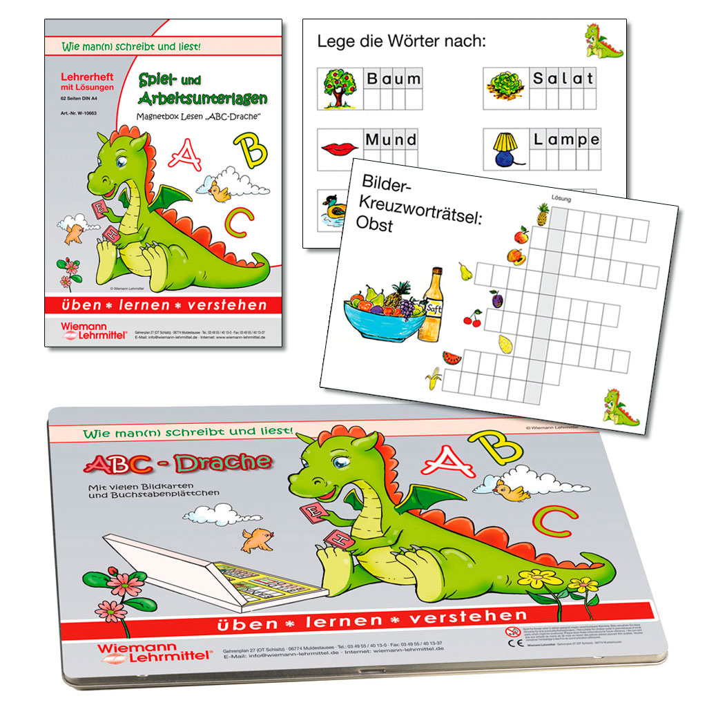 tempabc_drache_set_wiemann_lehrmittel_11662a Komplettset „ABC-Drache“