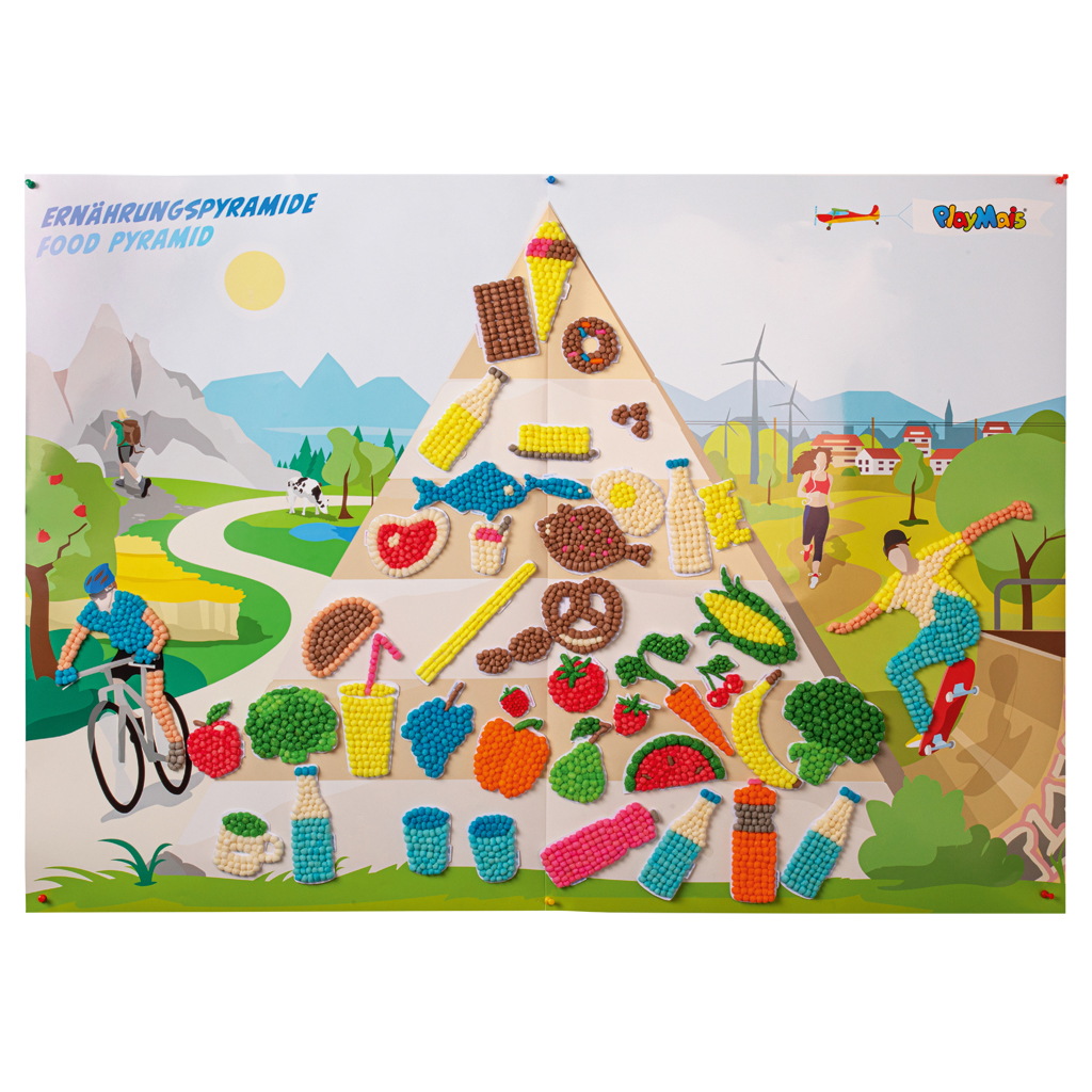 PlayMais® Lebensmittelpyramide, Poster-Bild Auf diesem Bild ist das Produkt mit der Art.Nr.: W-82825 zu sehen
