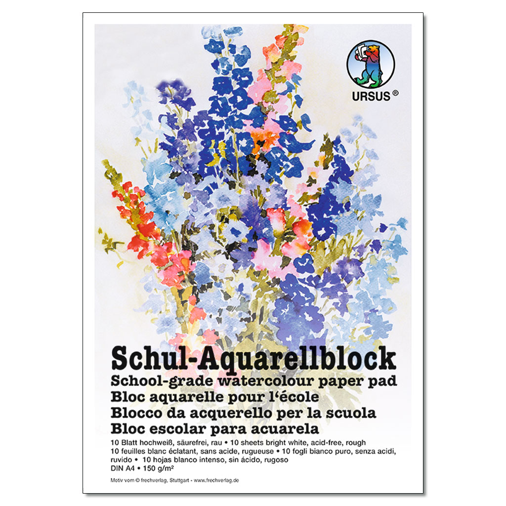 Schul-Aquarellblock - DIN A4