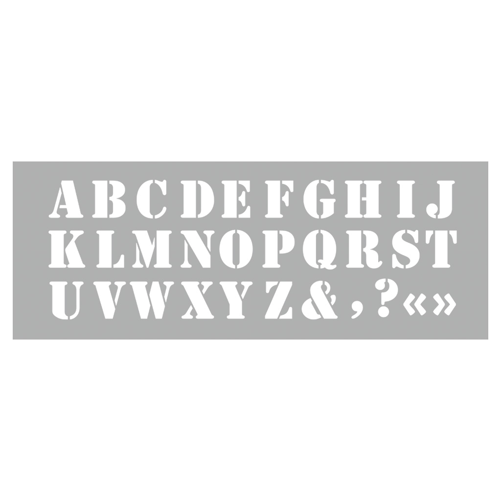 Schablone Alphabet Großbuchstaben