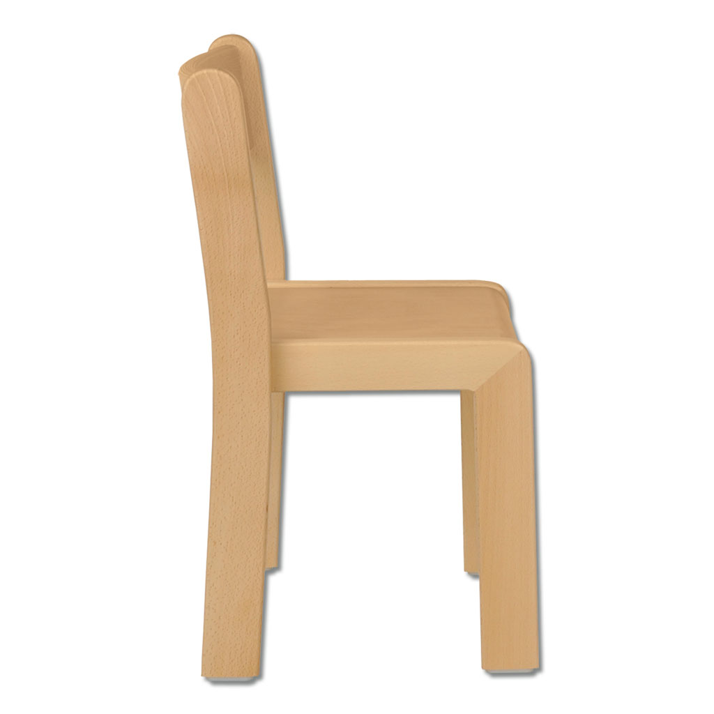 Krippen- und Kindergartenstuhl aus Massivholz, stapelbar