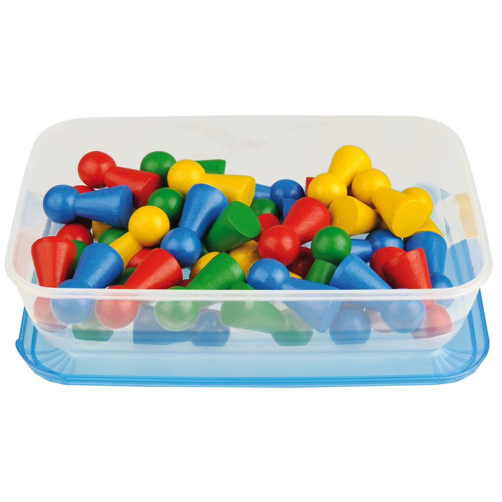 Riesenholzspielkegel – gemischt