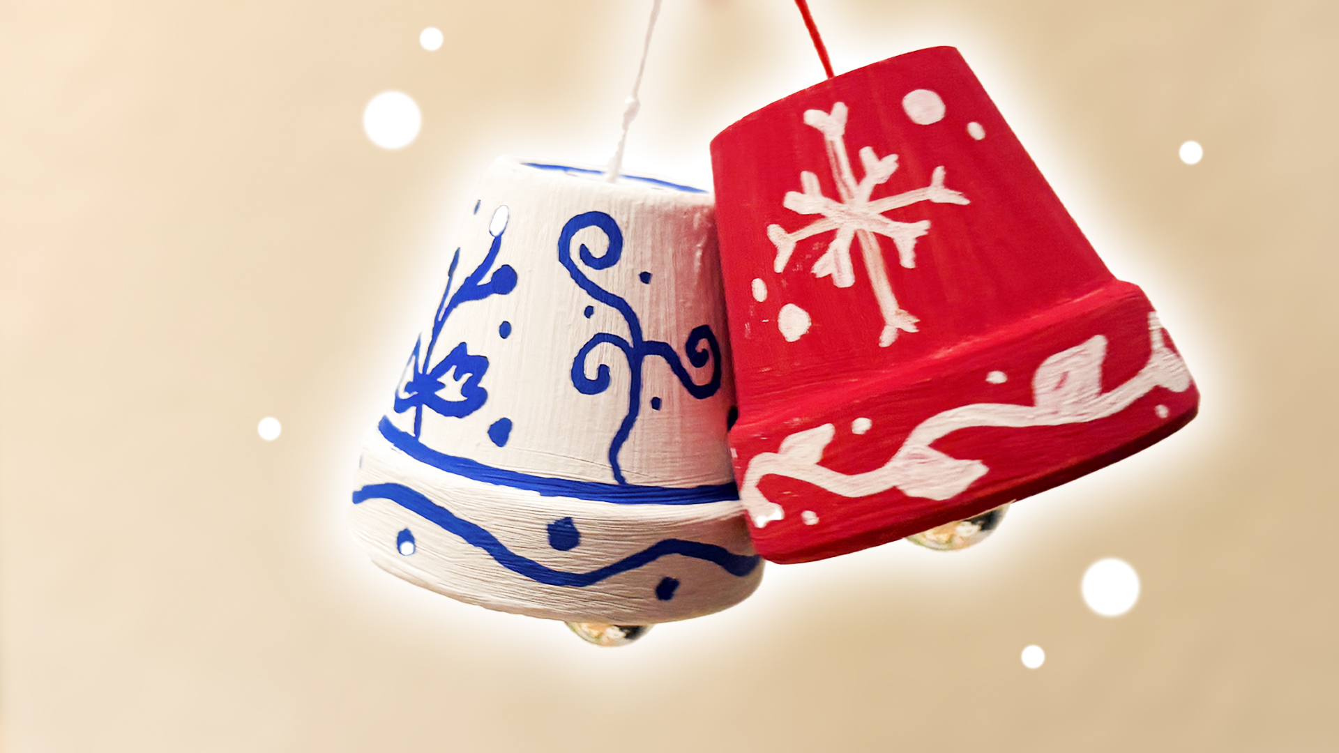 Weihnachtsgloeckchen aus Tontopf
