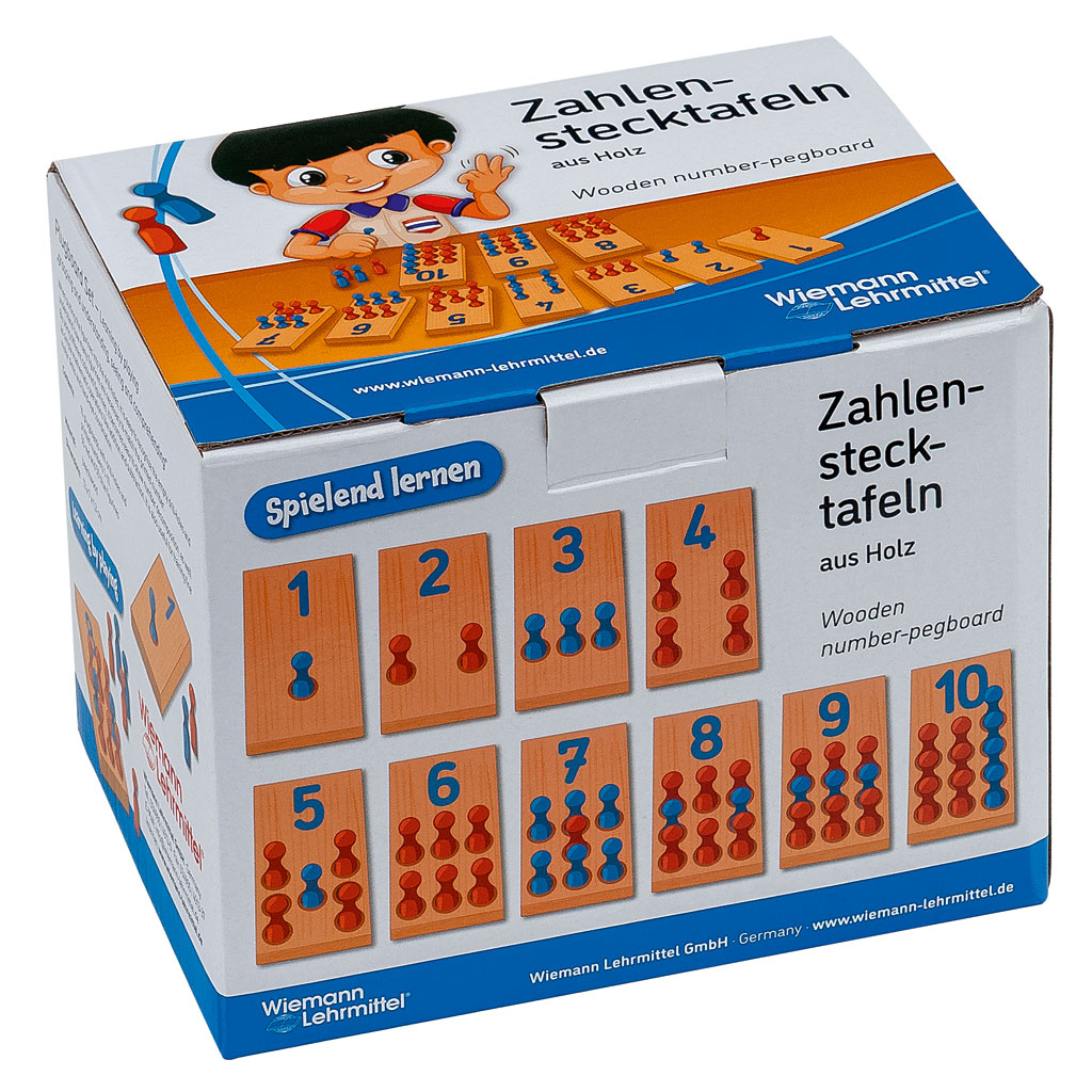 Wiemann Lehrmittel® Zahlenstecktafeln aus Holz