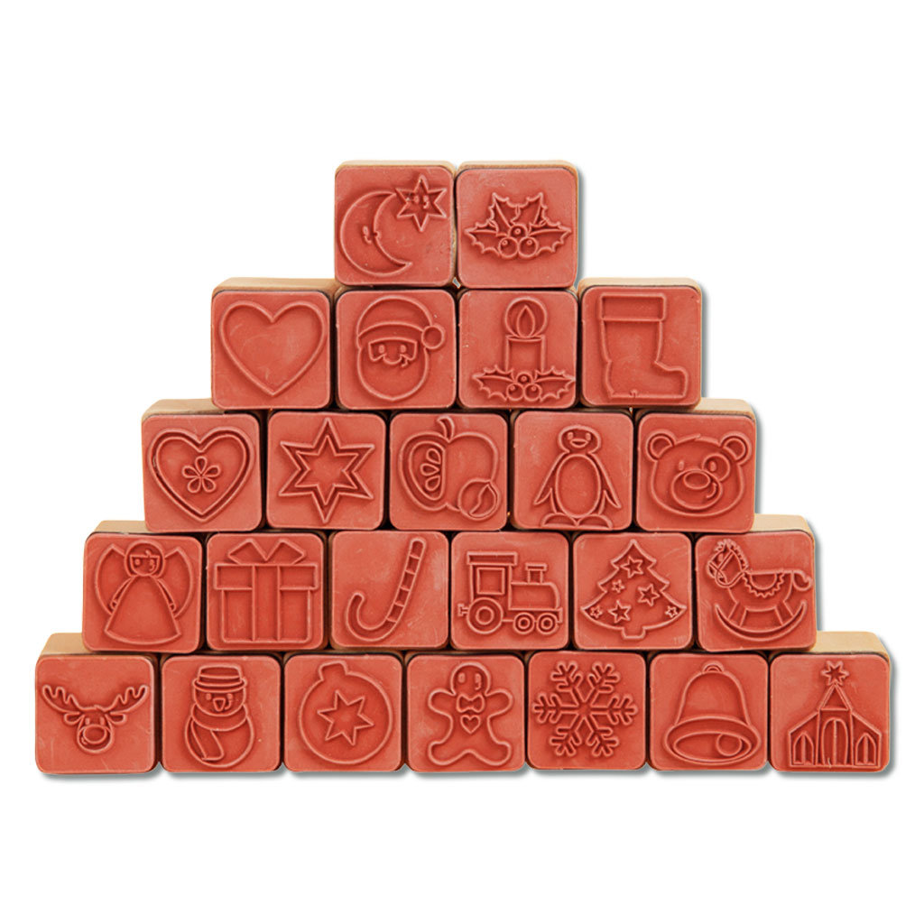 Stempelset Adventskalender, 24 Stück