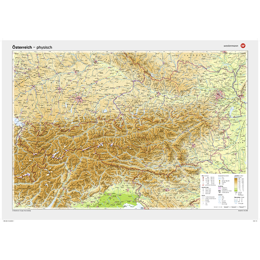 Westermann Posterkarte Österreich, physisch Westermann Posterkarte Österreich, physisch