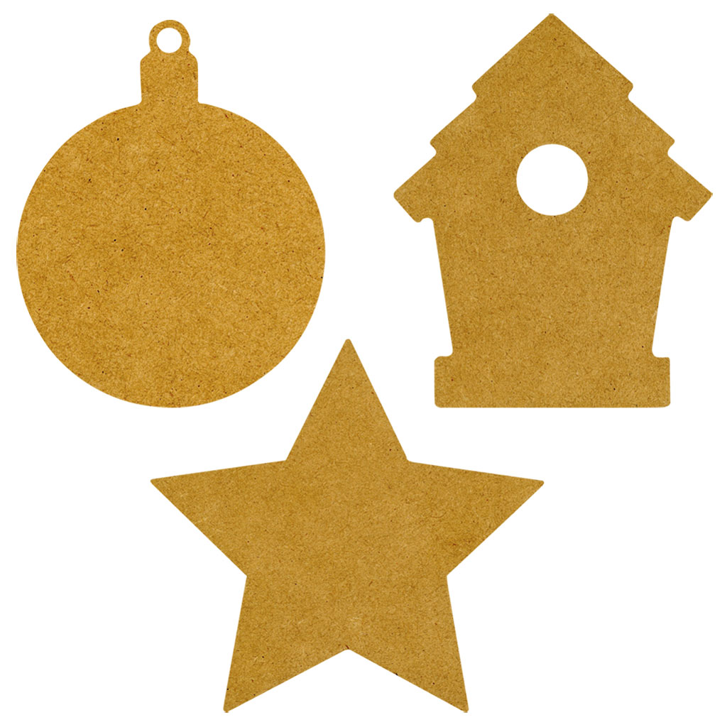 Weihnachtsmotive aus Holz, blanko