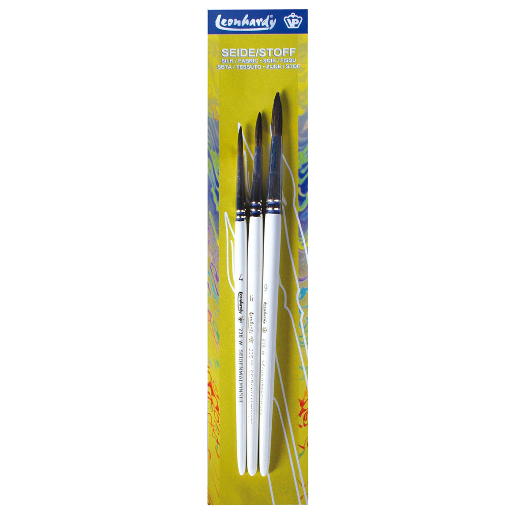 Leonhardy® Seidenmalpinsel-Set, 3 Stück