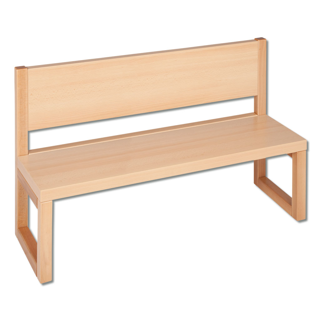 Garderobenbänke mit Rückenlehne - in 3 Sitzhöhen und 3 Breiten