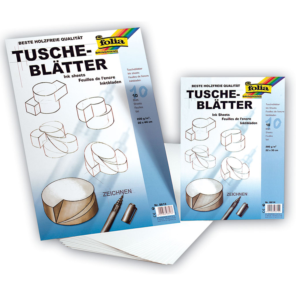 Folia® Tuscheblätter 200 g/m², 10 Bogen