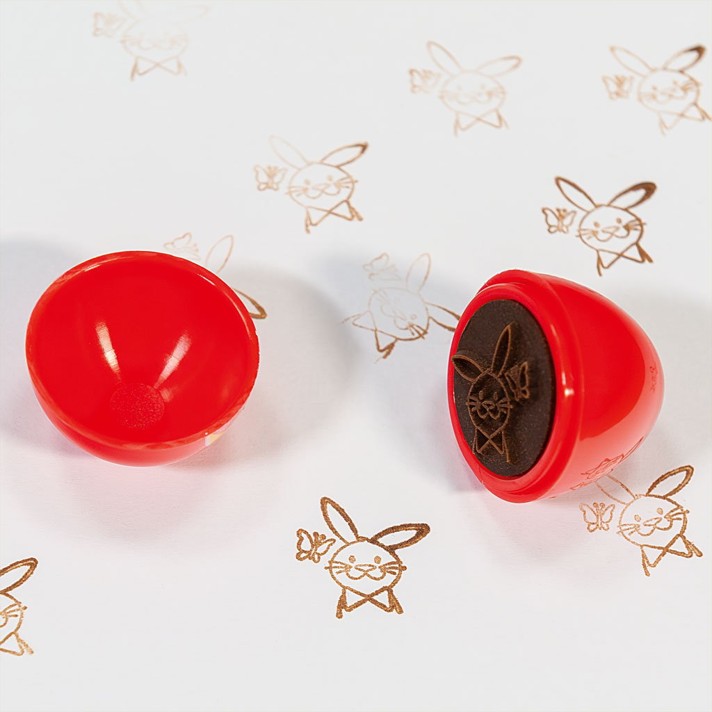 Stempel-Ei Osterhase Lopi, 10er-Set