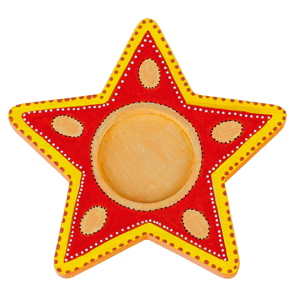 Teelichthalter Stern, blanko