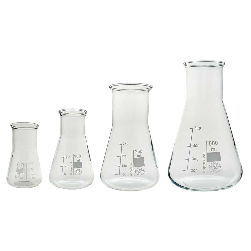 Erlenmeyerkolben, Borosilikatglas 3.3, Weithals, 1 Stück