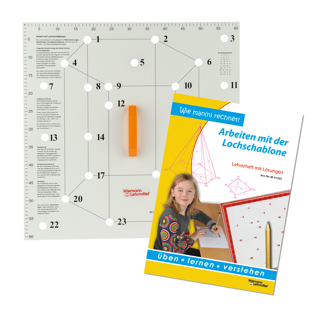 Lochschablone für die Wandtafel inkl. Lehrerheft